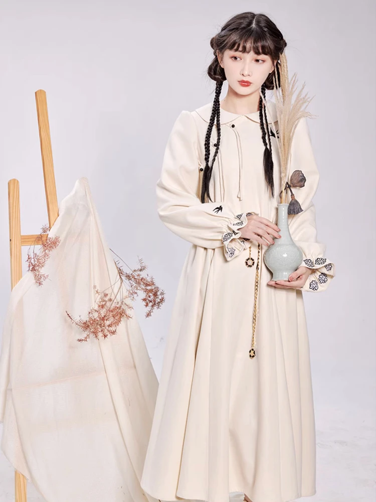 Chinoiserie Dresses Autumn Women Fashion Hanfu
