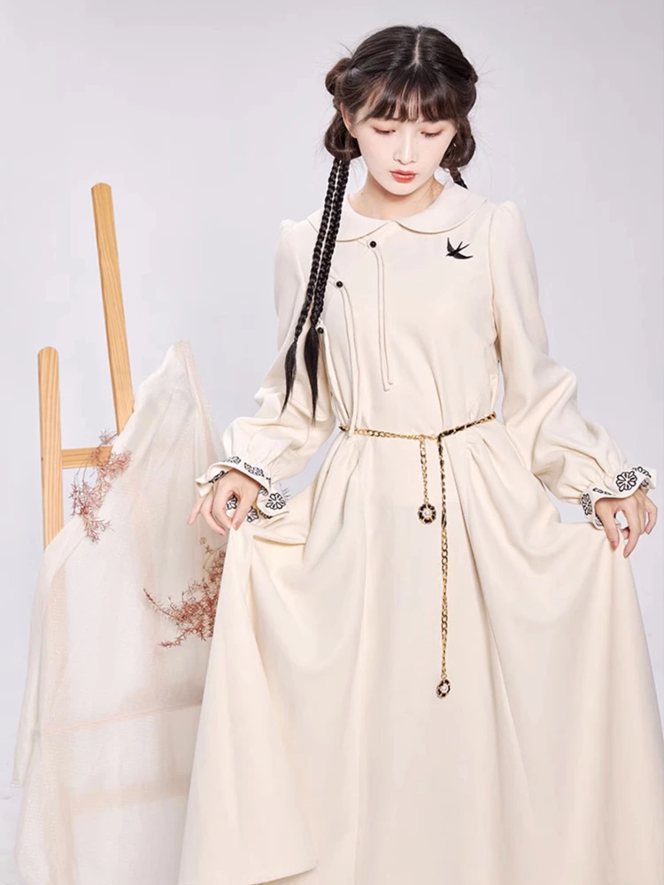 Chinoiserie Dresses Autumn Women Fashion Hanfu