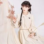 Chinoiserie Dresses Autumn Women Fashion Hanfu