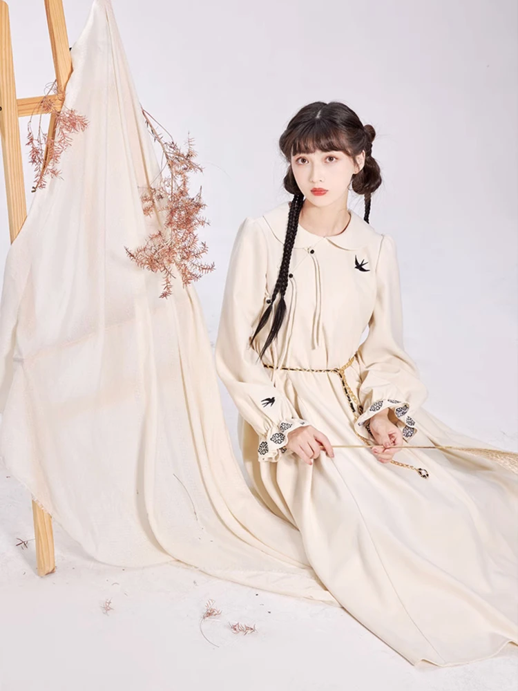 Chinoiserie Dresses Autumn Women Fashion Hanfu