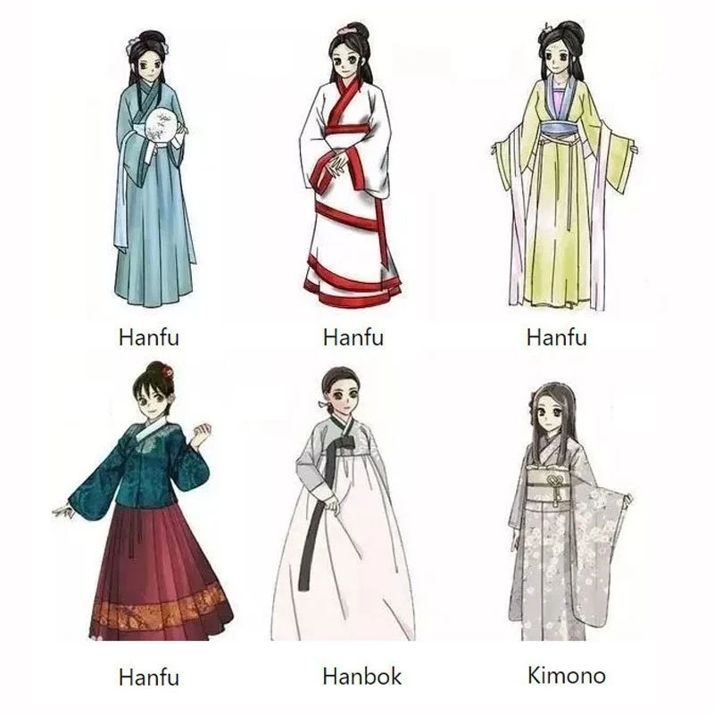 Hanfu Dress Women Chinese Traditional dress ruqun wiki history vs Kimono Hanbok newhanfu