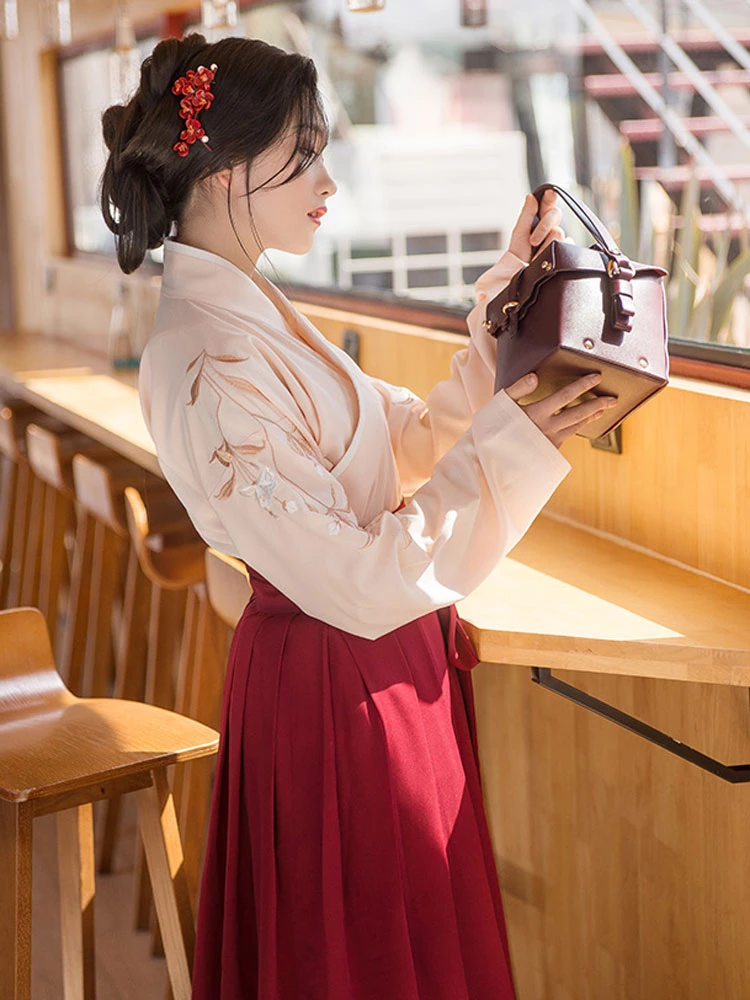 Shop Hanfu Red Rose Dress