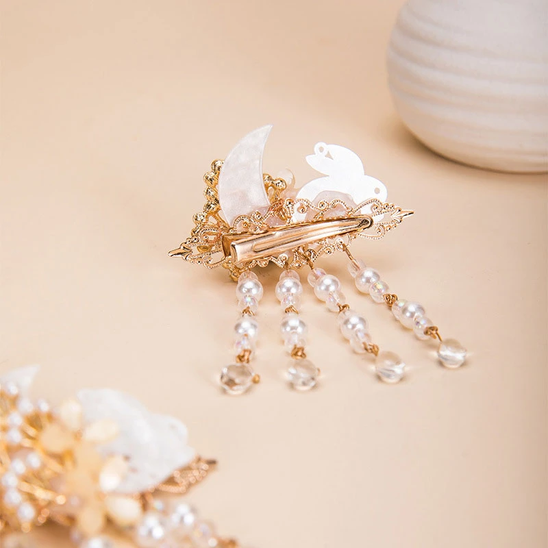 bunny hairclip women hanfu accessories