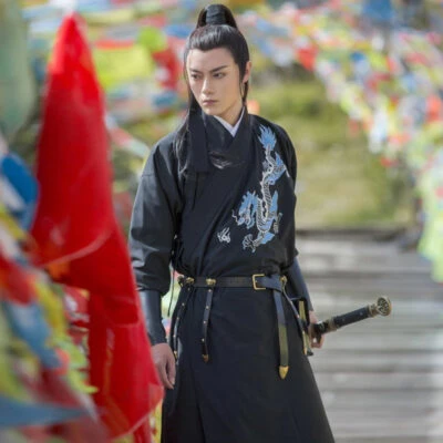 dragon male hanfu robe