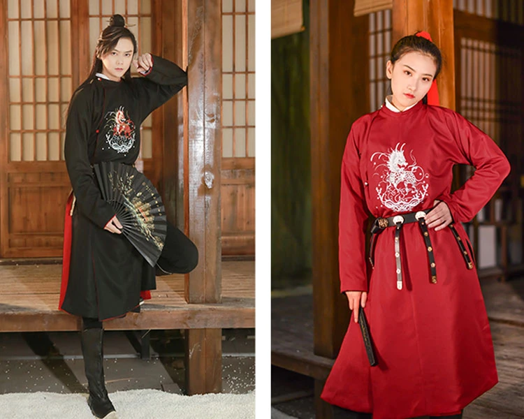 kylin kungfu robe hanfu male