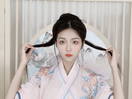 Hairstyle Tutorial for Traditional Chinese Hanfu Dress ——2