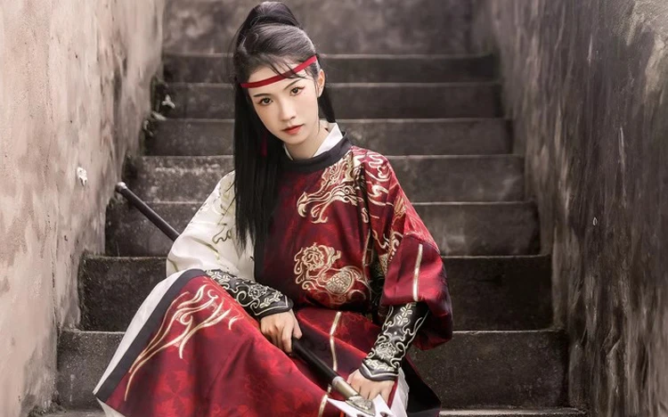 Round Neck Robe Tang Dynasty Style Game Inspired Awesome Hanfu
