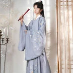 cloud orchid male hanfu blue robe