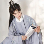 cloud orchid male hanfu blue robe