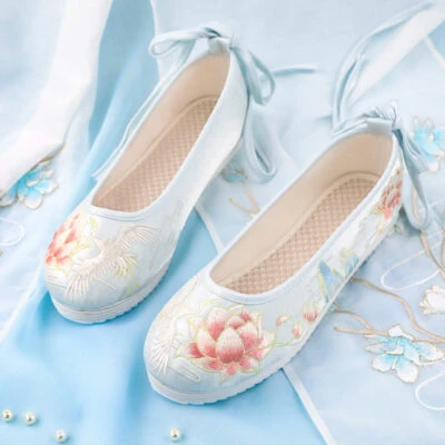 crane hanfu flats shoes