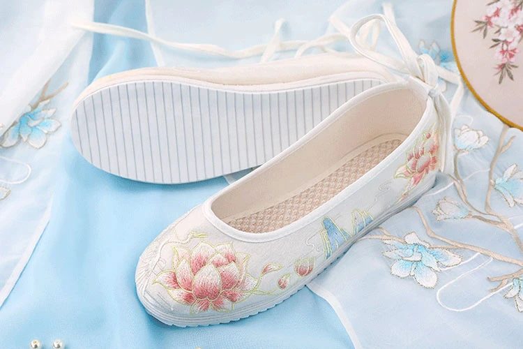 crane hanfu flats shoes