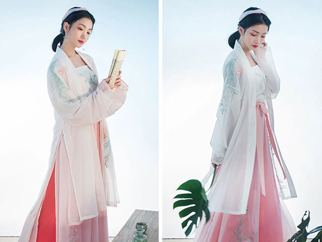 Song dynasty songku beizi hanfu set