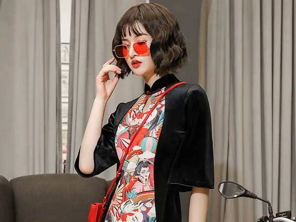 Chinese long qipao dress fashion