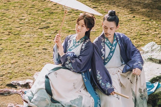 Chinese long dress male
