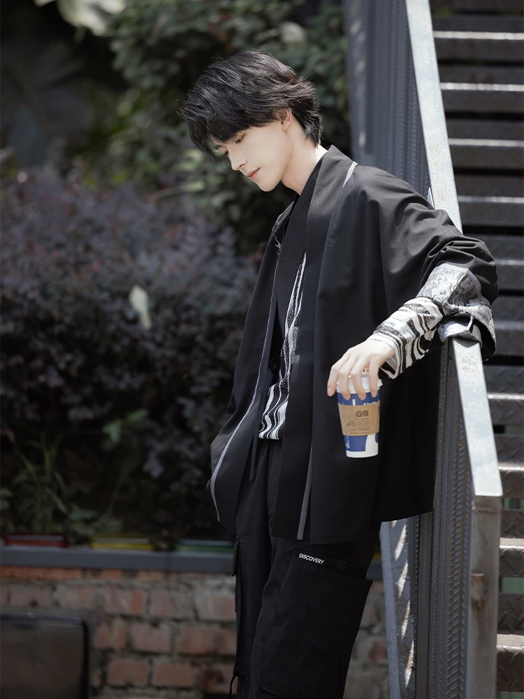 Men Casual Hanfu Autumn Song Style Fashion Suit