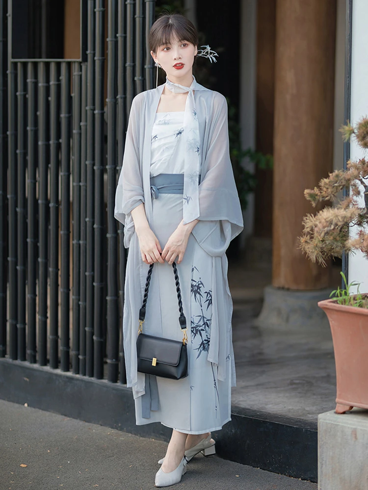 Street Fashion Song Ladies Casual Hanfu Summer Changgansi Style