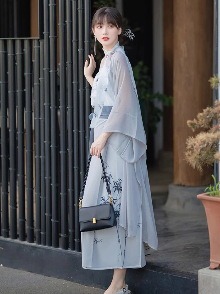 Street Fashion Song Ladies Casual Hanfu Summer Changgansi Style