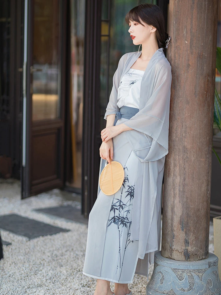 Street Fashion Song Ladies Casual Hanfu Summer Changgansi Style