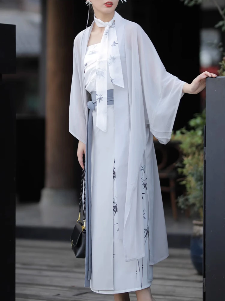 Street Fashion Song Ladies Casual Hanfu Summer Changgansi Style