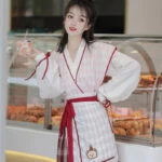 Summer Fashion Tang Dynasty Hanfu Women Daily Short Skirt