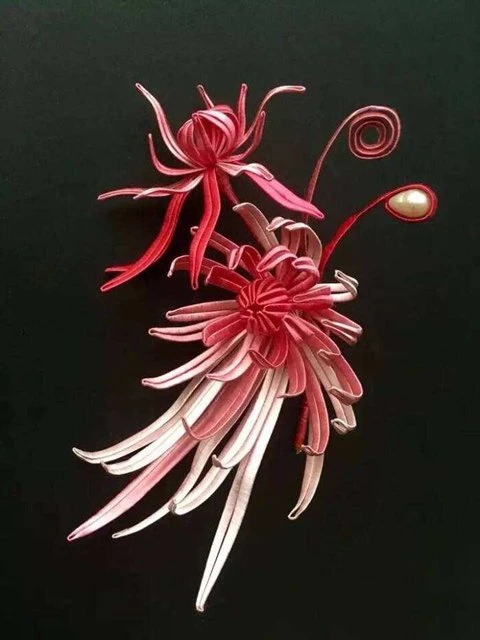 4 Beautiful Artificial Flowers in Han Fu Hair Accessories