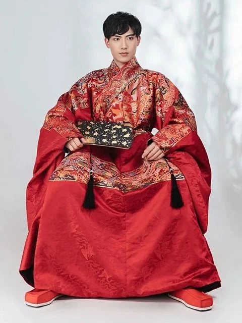 Chinese Man Costume | Ming Style Hanfu: Taoist Robe - Daopao