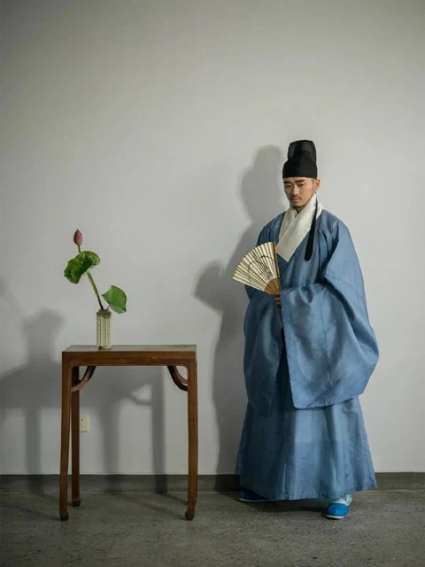 Chinese Man Costume | Ming Style Hanfu: Taoist Robe - Daopao
