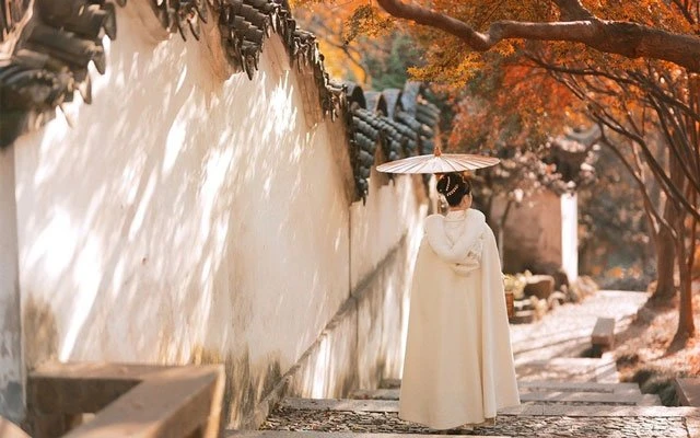 Chinese Costume Photography - Hanfu Girl in Autumn