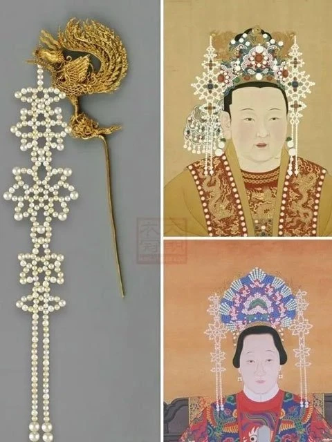 Traditional Chinese Hair Jewelry - Ming Style Diji & Tiaopai