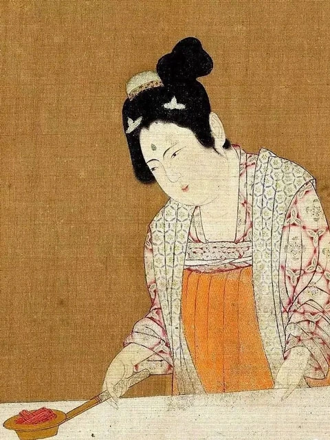 Painting Appreciation: Court Ladies Preparing Newly Woven Silk 11