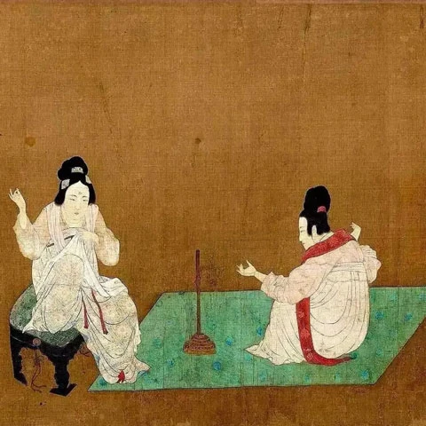 Painting Appreciation: Court Ladies Preparing Newly Woven Silk