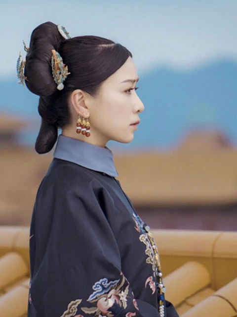 Ancient Chinese Headdress Qing Dynasty Bian Fang