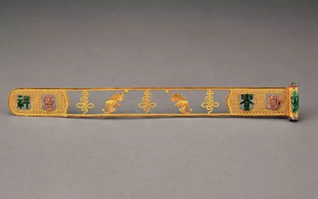 Ancient Chinese Headdress Qing Dynasty Bian Fang