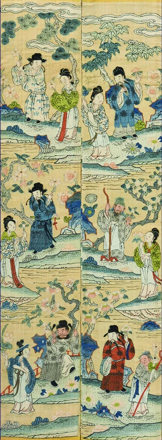 History of Cuff Embroidery in Qing Dynasty Clothing - Wanxiu