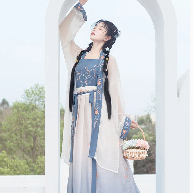 modern blue hanfu
