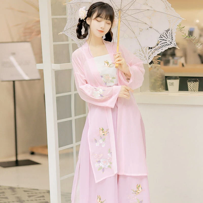 summer white hanfu