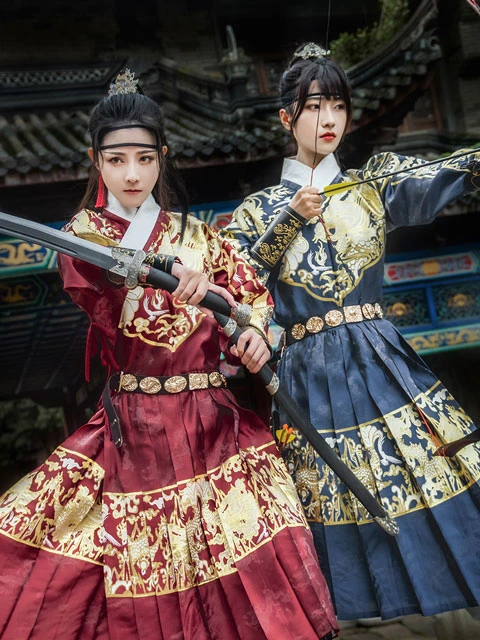 4 Sets of Martial Arts Style Hanfu for Girls