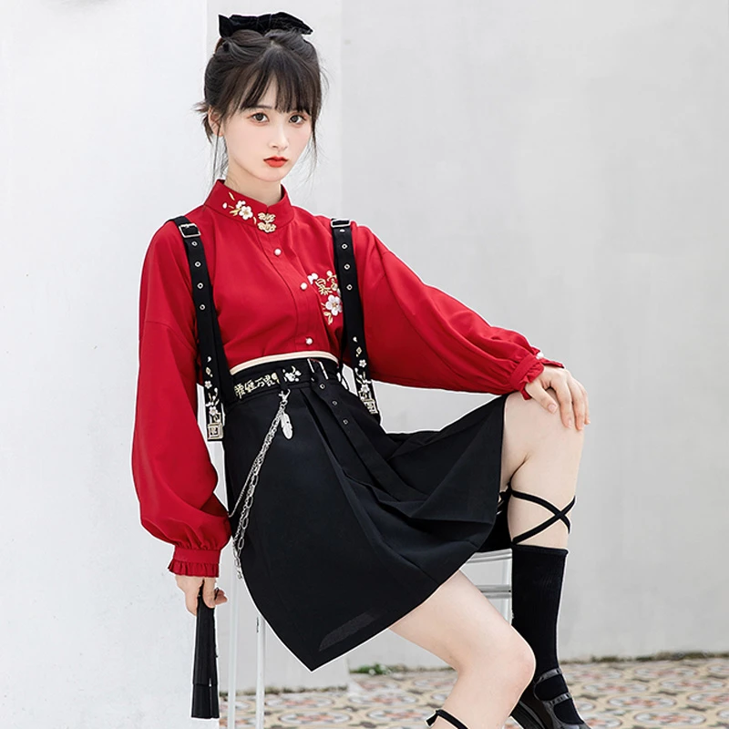 Modern-Hanfu-Fall-Modified-Fashion-Hanfu-New-Year-Suit-1 Modern Hanfu Fall Modified Fashion Hanfu New Year Suit