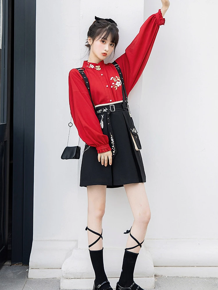 Modern Hanfu Fall Modified Fashion Hanfu New Year Suit