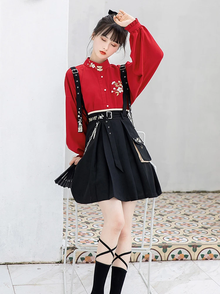 Modern Hanfu Fall Modified Fashion Hanfu New Year Suit