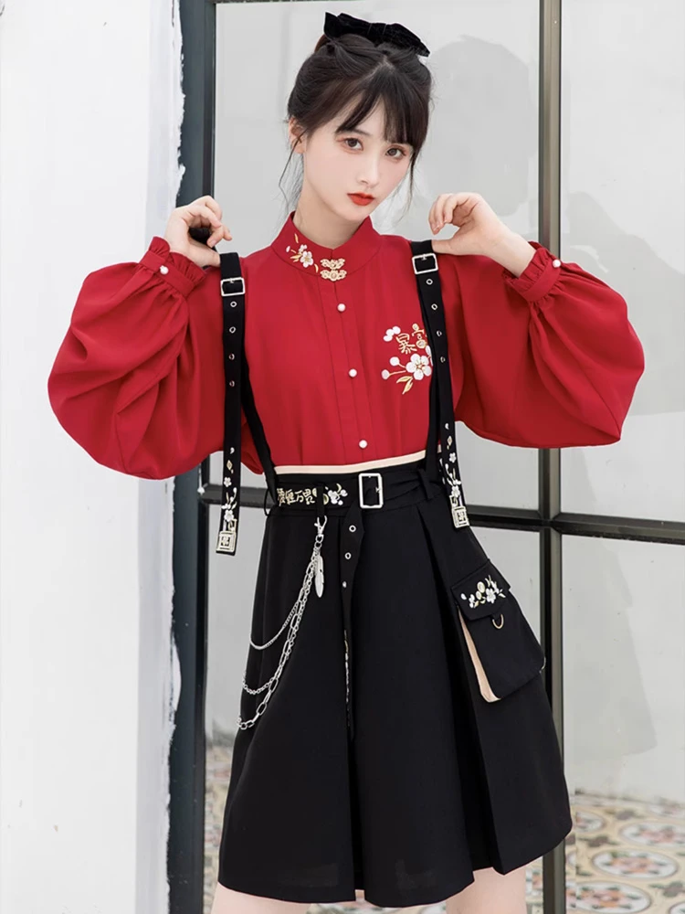 Modern Hanfu Fall Modified Fashion Hanfu New Year Suit
