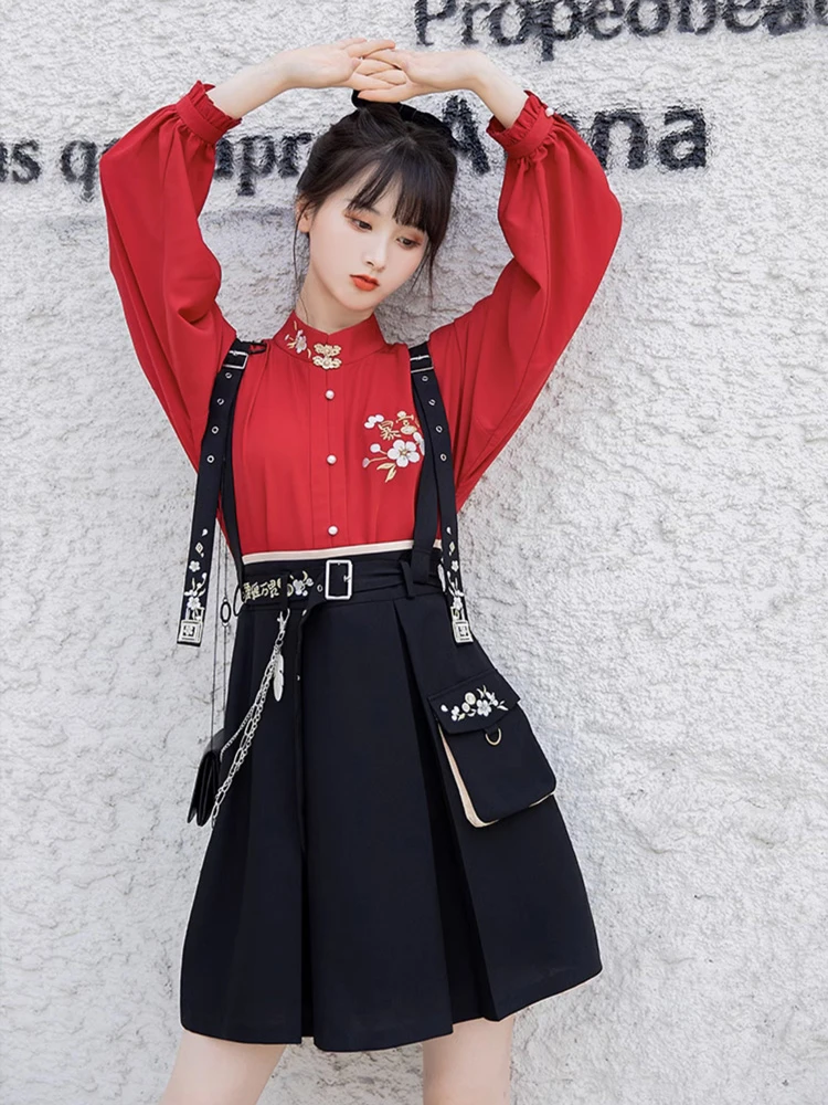 Modern Hanfu Fall Modified Fashion Hanfu New Year Suit