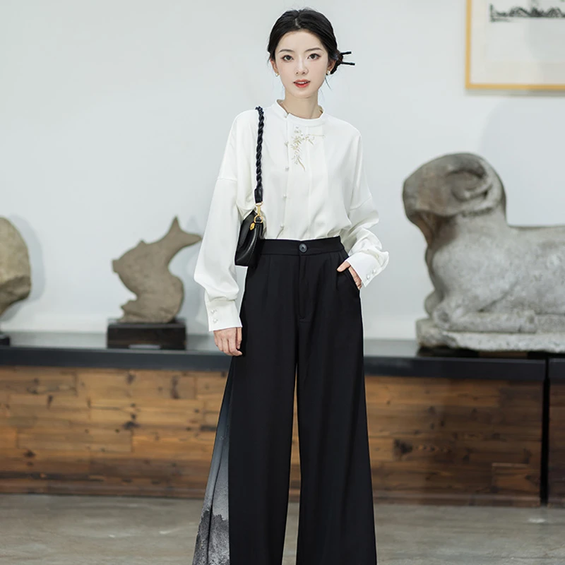 Modern-Song-Dynasty-Hanfu-Daily-Pants-for-Female-1 Winter Hanfu Coat Modern Song Warm Top for Women