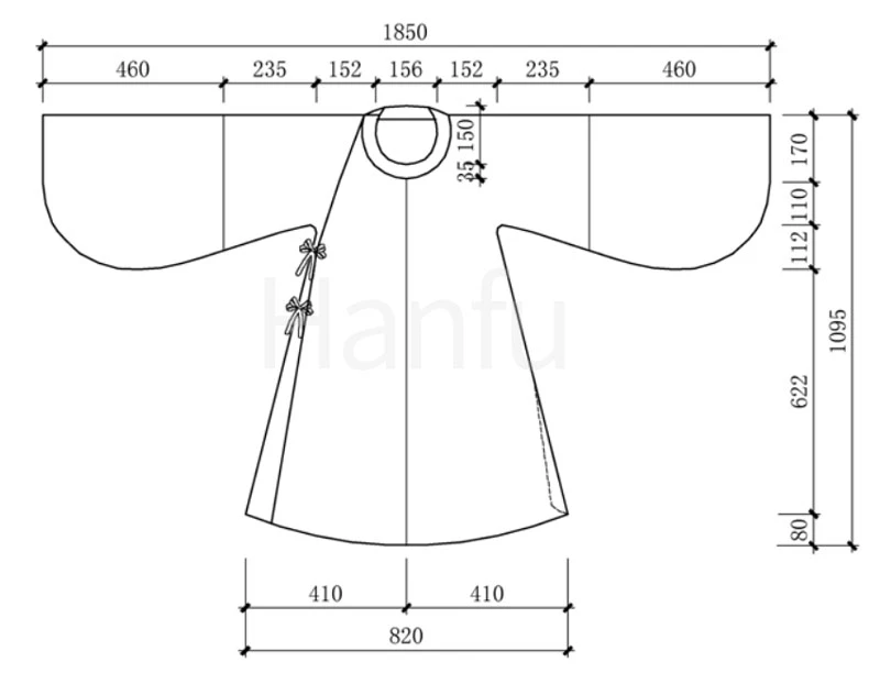 Hanfu Making(5) - Pan Collar Aoqun Cutting & Sewing Patterns