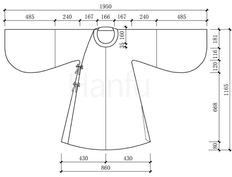 Hanfu Making(5) - Pan Collar Aoqun Cutting & Sewing Patterns