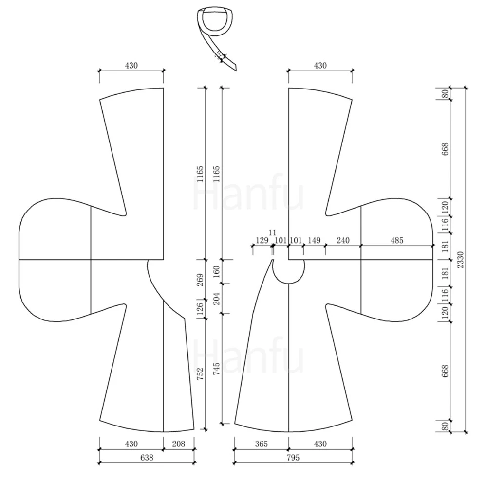 Hanfu Making(5) - Pan Collar Aoqun Cutting & Sewing Patterns