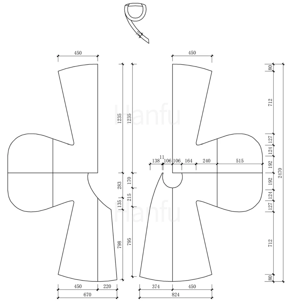 Hanfu Making(5) - Pan Collar Aoqun Cutting & Sewing Patterns