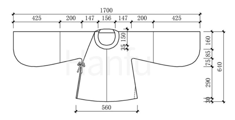 Hanfu Making(5) - Pan Collar Aoqun Cutting & Sewing Patterns