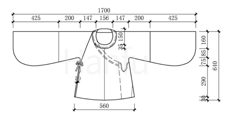 Hanfu Making(5) - Pan Collar Aoqun Cutting & Sewing Patterns