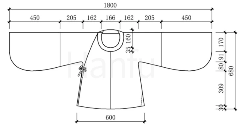 Hanfu Making(5) - Pan Collar Aoqun Cutting & Sewing Patterns